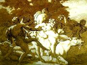 Theodore   Gericault le cortege de silenne painting